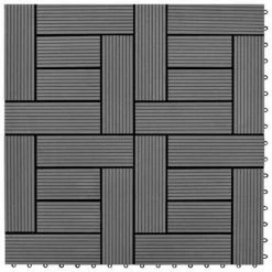 VidaXL Carreaux de terrasse 30x30 cm 11 pcs Gris WPC 1 m2