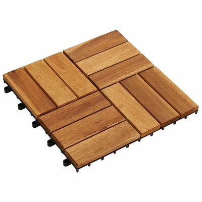 VidaXL Carreaux de terrasse 30x30 cm 10 pcs Acacia 3 VidaXL Carreaux de terrasse 30x30 cm 10 pcs Acacia