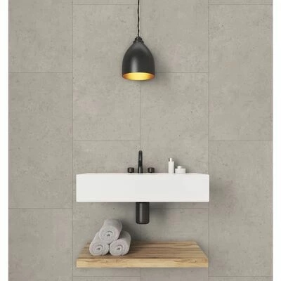 Grosfillex Tuile de revêtement mural GxWall+ 11pcs Béton 30x60cm Beige 4 Grosfillex Tuile de revêtement mural GxWall+ 11pcs Béton 30x60cm Beige – Image 2