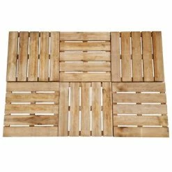 VidaXL Dalles de terrasse 6 pcs 50x50 cm Bois Marron