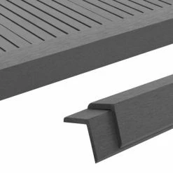VidaXL Cornière de terrasse 5 pcs WPC 170 cm Gris -Matériaux de construction Soldes image 1 45019