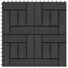VidaXL Carreau de terrasse 11 pcs WPC 30 x 30 cm 1 m² Noir -Matériaux de construction Soldes image 1 45026