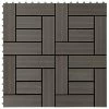 VidaXL Carreau de terrasse 11 pcs WPC 30 x 30 cm 1 m² Marron foncé -Matériaux de construction Soldes image 1 45028