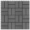 VidaXL Carreau de terrasse 11 pcs WPC 30 x 30 cm 1 m² Gris -Matériaux de construction Soldes image 1 45030