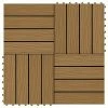 VidaXL Carreau de terrasse en relief 11 pcs WPC 30 x 30 cm 1 m²