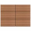 VidaXL Dalles WPC 60x30 cm 6 pcs 1m² Marron 1 VidaXL Dalles WPC 60x30 cm 6 pcs 1m² Marron -Matériaux de construction Soldes image 1 49055