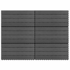 VidaXL Dalles WPC 60x30 cm 6 pcs 1m² Gris