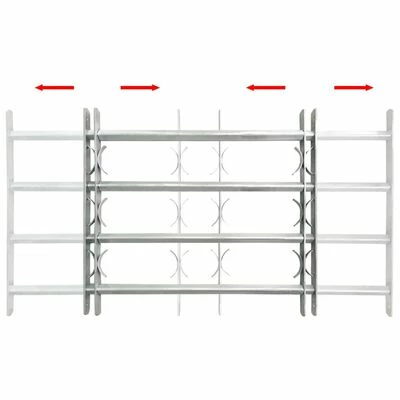 VidaXL Grille réglable de sécurité de fenêtres et 4 barres 700-1050 mm 4 VidaXL Grille réglable de sécurité de fenêtres et 4 barres 700-1050 mm – Image 2