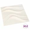 VidaXL Panneaux muraux 3D 12 pcs 0,5x0,5 m 3 m²