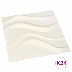 VidaXL Panneaux muraux 3D 24 pcs 0,5x0,5 m 6 m²