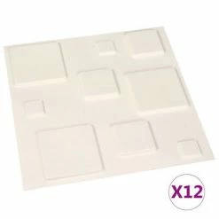 VidaXL Panneaux muraux 3D 12 pcs 0,5x0,5 m 3 m²