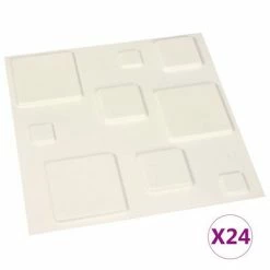 VidaXL Panneaux muraux 3D 24 pcs 0,5x0,5 m 6 m²