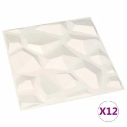 VidaXL Panneaux muraux 3D 12 pcs 0,5x0,5 m 3 m²