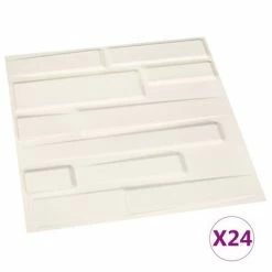 VidaXL Panneaux muraux 3D 24 pcs 0,5x0,5 m 6 m²