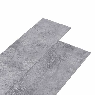 VidaXL Planches de plancher PVC 5,26 m² 2 mm Gris ciment 3 VidaXL Planches de plancher PVC 5,26 m² 2 mm Gris ciment