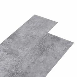 VidaXL Planches de plancher PVC 4,46 m² 3 mm Autoadhésif Gris ciment
