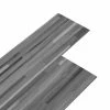 VidaXL Planches de plancher PVC 4,46 m² 3 mm Autoadhésif Gris rayé