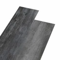 VidaXL Planches de plancher PVC 4,46 m² 3 mm Gris brillant