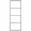 VidaXL Porte coulissante Aluminium et verre ESG 76x205 cm Noir -Matériaux de construction Soldes image 2 149479