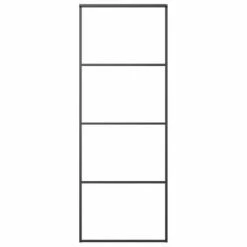 VidaXL Porte coulissante Aluminium et verre ESG 76x205 cm Noir