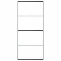 VidaXL Porte coulissante Aluminium et verre ESG 90x205 cm Noir