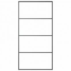 VidaXL Porte coulissante Aluminium et verre ESG 102,5x205 cm Noir