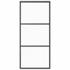 VidaXL Porte coulissante Verre ESG et aluminium 90x205 cm Noir 2 VidaXL Porte coulissante Verre ESG et aluminium 90x205 cm Noir -Matériaux de construction Soldes image 2 151009