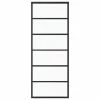 VidaXL Porte coulissante Verre ESG et aluminium 76x205 cm Noir -Matériaux de construction Soldes image 2 151014