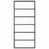 VidaXL Porte coulissante Verre ESG et aluminium 90x205 cm Noir 2 VidaXL Porte coulissante Verre ESG et aluminium 90x205 cm Noir -Matériaux de construction Soldes image 2 151015