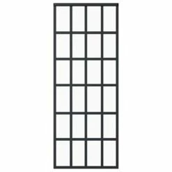 VidaXL Porte coulissante Verre ESG et aluminium 76x205 cm Noir