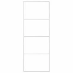 VidaXL Porte coulissante Verre ESG dépoli et aluminium 76x205 cm Blanc