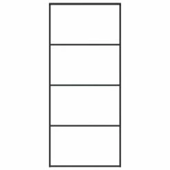 VidaXL Porte coulissante Verre ESG dépoli et aluminium 90x205 cm Noir