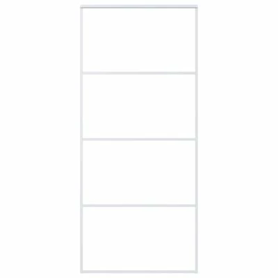 VidaXL Porte coulissante Verre ESG dépoli et aluminium 90x205 cm Blanc 3 VidaXL Porte coulissante Verre ESG dépoli et aluminium 90x205 cm Blanc
