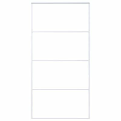 VidaXL Porte coulissante Verre ESG et aluminium 102,5x205 cm Blanc 3 VidaXL Porte coulissante Verre ESG et aluminium 102,5x205 cm Blanc