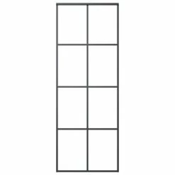VidaXL Porte coulissante Noir 76x205 cm Verre ESG et aluminium