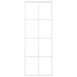 VidaXL Porte coulissante Verre ESG et aluminium 76x205 cm Blanc