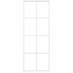 VidaXL Porte coulissante Verre ESG dépoli et aluminium 76x205 cm Blanc