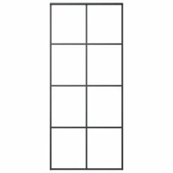 VidaXL Porte coulissante Noir 90x205 cm Verre ESG et aluminium