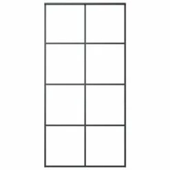 VidaXL Porte coulissante Noir 102,5x205 cm Verre ESG et aluminium