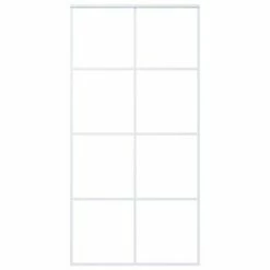 VidaXL Porte coulissante Verre ESG et aluminium 102,5x205 cm Blanc