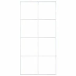 VidaXL Porte coulissante Verre ESG dépoli aluminium 102,5x205 cm Blanc