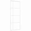 VidaXL Porte coulissante Verre ESG et aluminium 76x205 cm Blanc