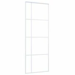 VidaXL Porte coulissante Verre ESG et aluminium 76x205 cm Blanc