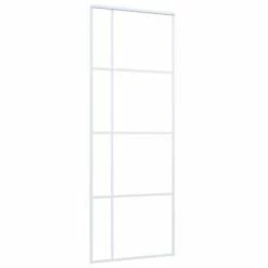VidaXL Porte coulissante Verre ESG dépoli et aluminium 76x205 cm Blanc