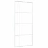 VidaXL Porte coulissante Verre ESG dépoli et aluminium 90x205 cm Blanc -Matériaux de construction Soldes image 2 151685
