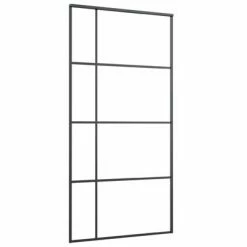 VidaXL Porte coulissante Verre ESG et aluminium 102,5x205 cm Noir