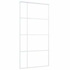 VidaXL Porte coulissante Verre ESG et aluminium 102,5x205 cm Blanc