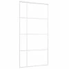 VidaXL Porte coulissante Verre ESG dépoli aluminium 102,5x205 cm Blanc -Matériaux de construction Soldes image 2 151689