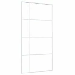 VidaXL Porte coulissante Verre ESG dépoli aluminium 102,5x205 cm Blanc