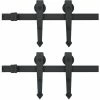 VidaXL Kit de matériel pour porte coulissante 2 x 183 cm Acier Noir 1 VidaXL Kit de matériel pour porte coulissante 2 x 183 cm Acier Noir -Matériaux de construction Soldes image 2 275606